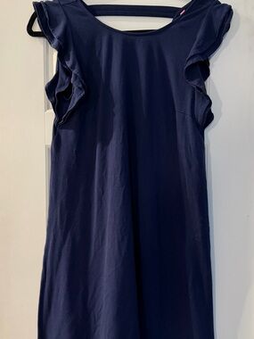 Lilly Pulitzer Navy Ruffle Sleeve Mini Dress